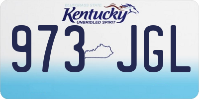 KY license plate 973JGL