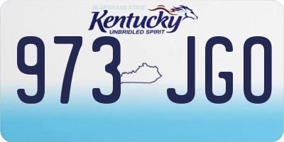 KY license plate 973JGO