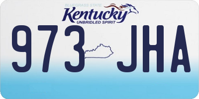 KY license plate 973JHA