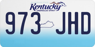 KY license plate 973JHD