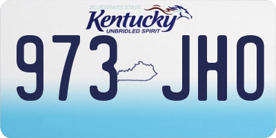 KY license plate 973JHO