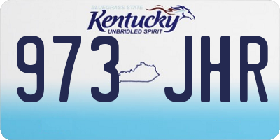 KY license plate 973JHR