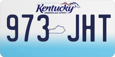 KY license plate 973JHT
