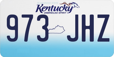 KY license plate 973JHZ