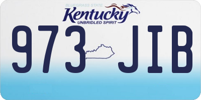 KY license plate 973JIB