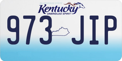 KY license plate 973JIP
