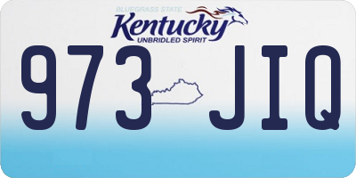 KY license plate 973JIQ