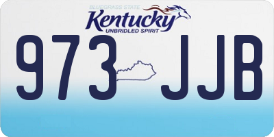 KY license plate 973JJB