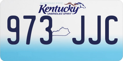 KY license plate 973JJC
