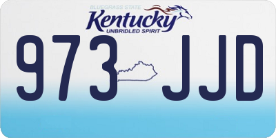 KY license plate 973JJD