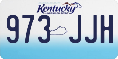 KY license plate 973JJH