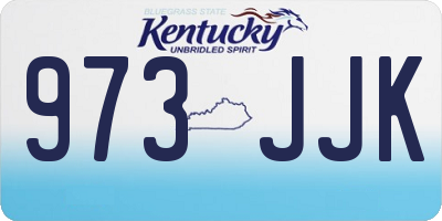 KY license plate 973JJK