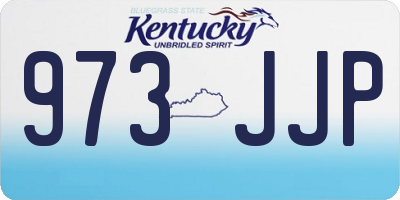 KY license plate 973JJP