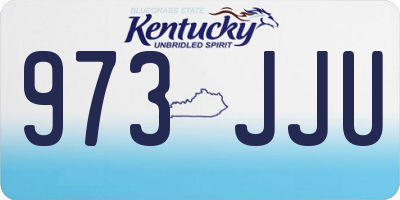 KY license plate 973JJU