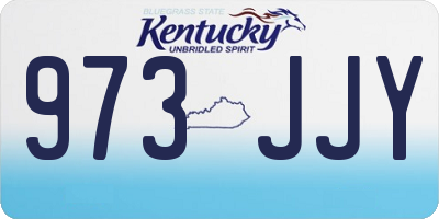 KY license plate 973JJY