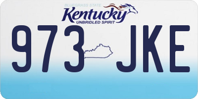 KY license plate 973JKE