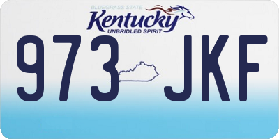 KY license plate 973JKF