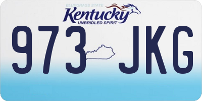 KY license plate 973JKG