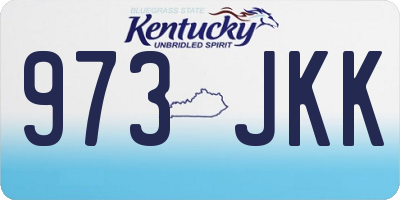 KY license plate 973JKK