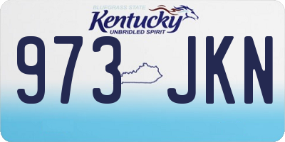 KY license plate 973JKN