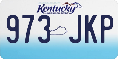 KY license plate 973JKP