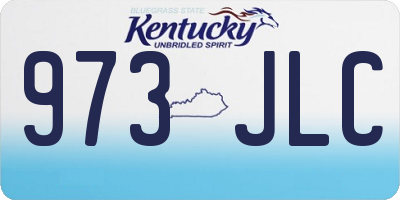 KY license plate 973JLC