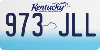 KY license plate 973JLL