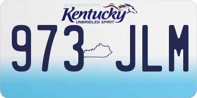 KY license plate 973JLM