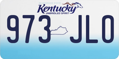 KY license plate 973JLO
