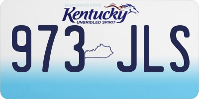 KY license plate 973JLS