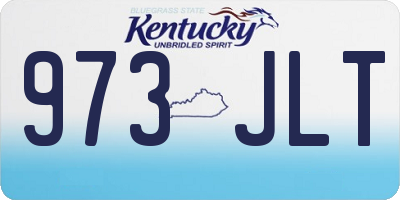 KY license plate 973JLT