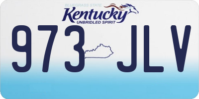 KY license plate 973JLV