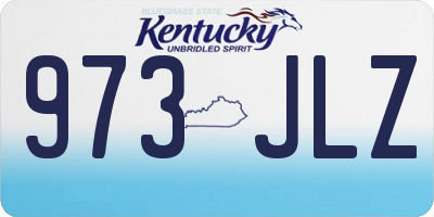 KY license plate 973JLZ