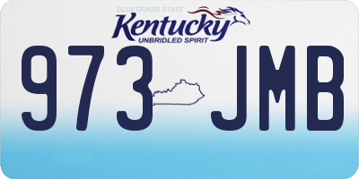 KY license plate 973JMB