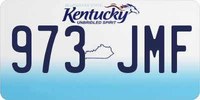 KY license plate 973JMF