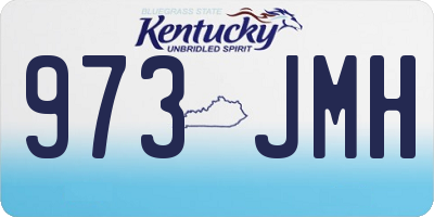 KY license plate 973JMH