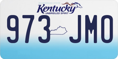 KY license plate 973JMO