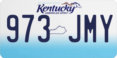 KY license plate 973JMY