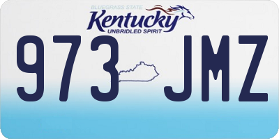 KY license plate 973JMZ