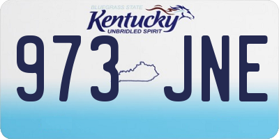 KY license plate 973JNE