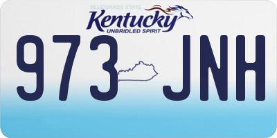KY license plate 973JNH
