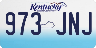 KY license plate 973JNJ