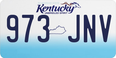 KY license plate 973JNV