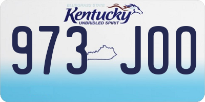 KY license plate 973JOO