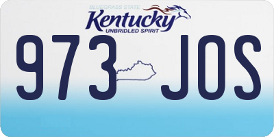 KY license plate 973JOS