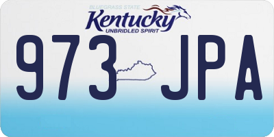 KY license plate 973JPA