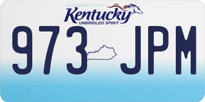 KY license plate 973JPM