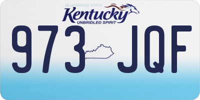 KY license plate 973JQF