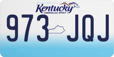 KY license plate 973JQJ