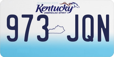 KY license plate 973JQN